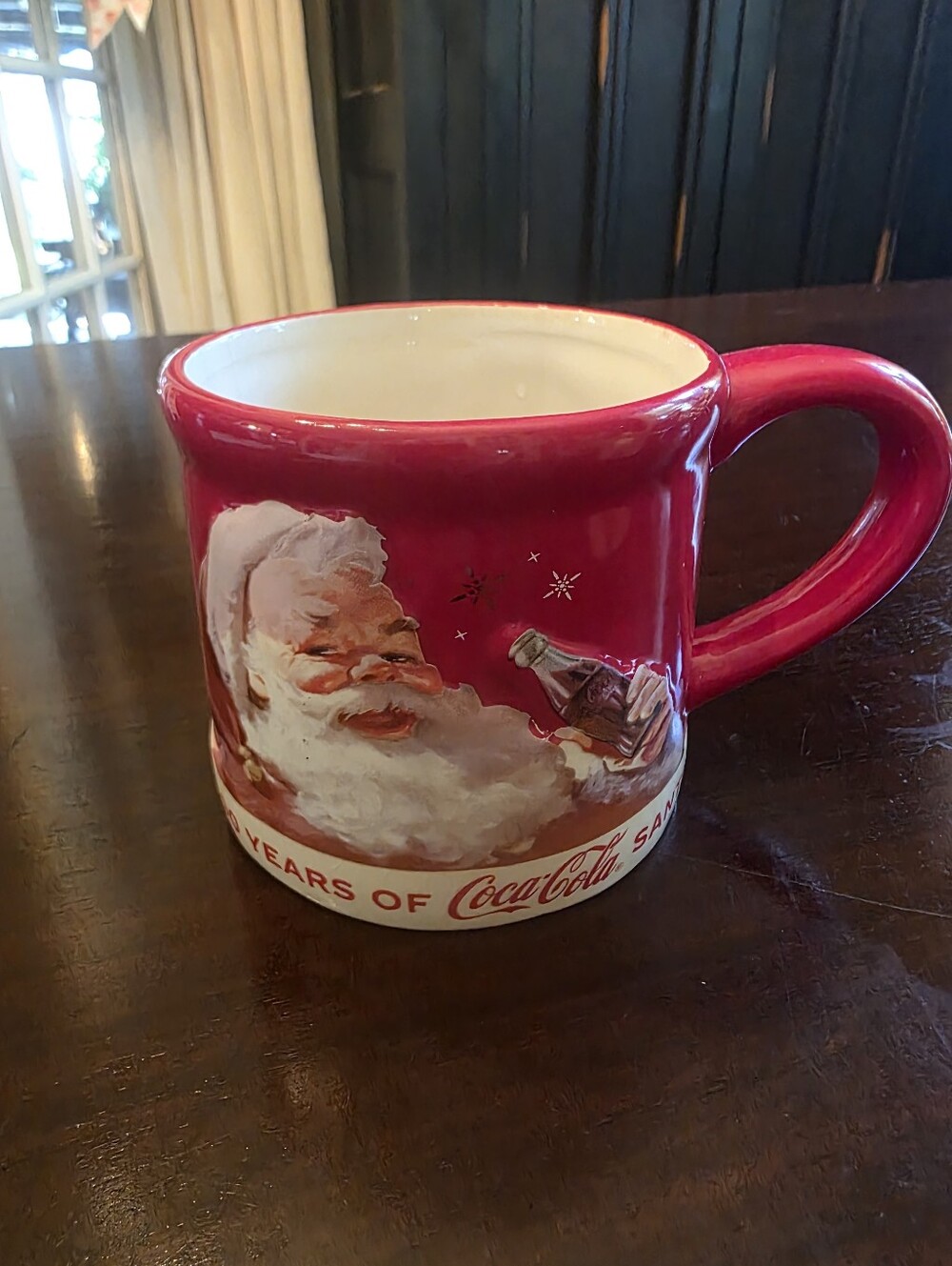 Coca Cola Red and White Santa Holiday Mug